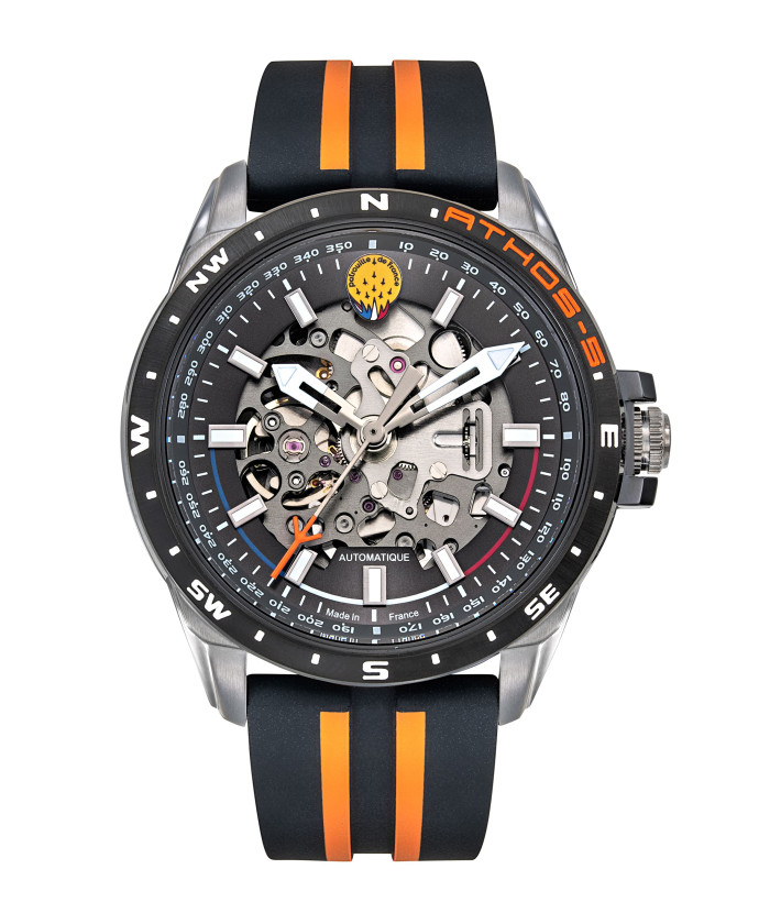 Montre Athos 5 Noir et Orange